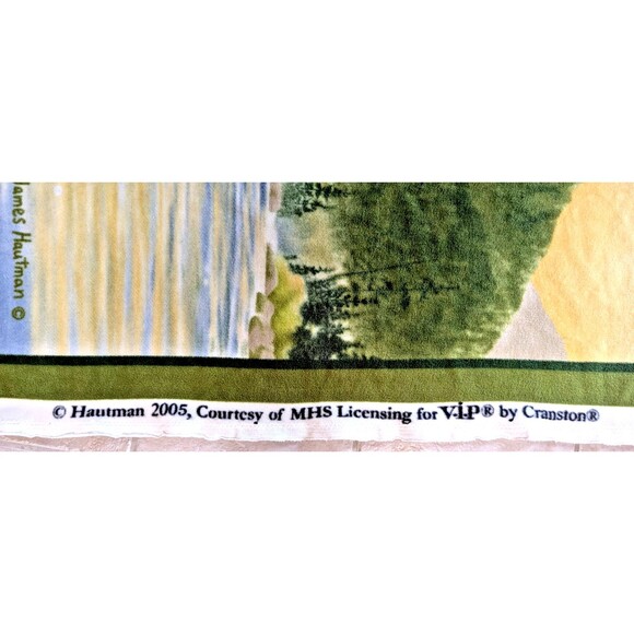 James Hautman 2005 Sewing Panel Fly Fishing Rainbow Trout Fleece 62" x 48" Craft - Picture 4 of 6